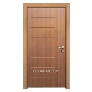 درب اتاق خواب ارزان روکش PVC آروت خط دار کد 1110