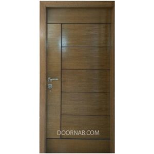 درب اتاق خواب ارزان روکش PVC قهوه ای روشن کد 1316