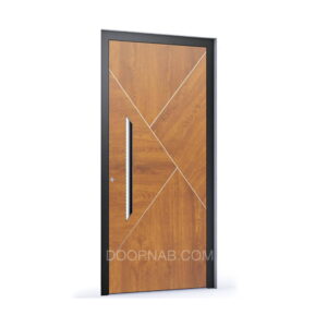 درب ضد سرقت راش CNC و دستگیره لوله ای سری ارزان کد 137