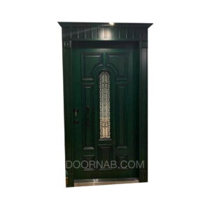 درب برجسته با رنگ پوششی و شیشه سری کلاسیک کد 207