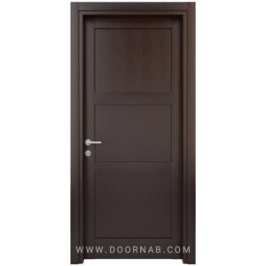 درب داخلی کلاسیک با رنگ پوششی تیره و برجسته کد 1244